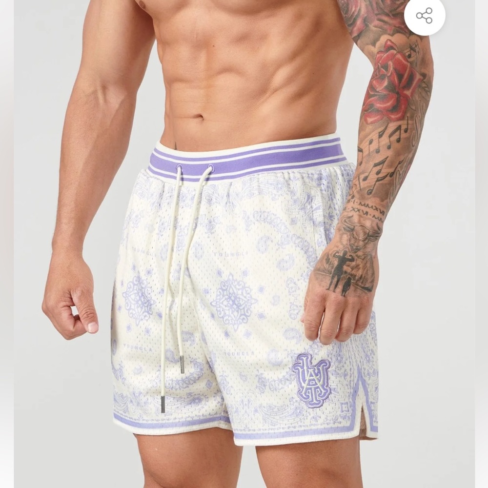YOUNGLA 132 INFAMOUS BANDANA SHORTS